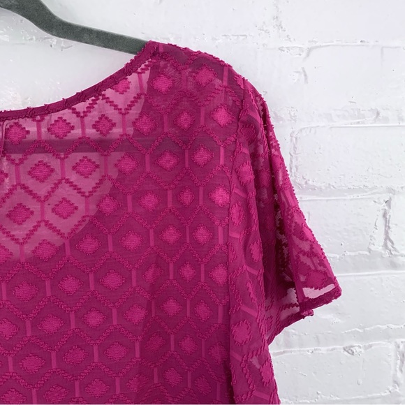 Torrid Sheer Top w/ Flutter Sleeves - Size 1 - Picture 7 of 12